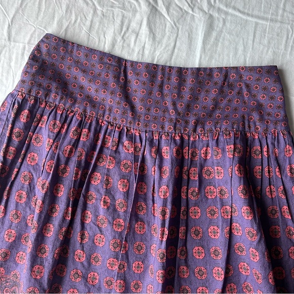 Kimchi Blue Purple and Pink Floral A-Line Skirt - Picture 3 of 5